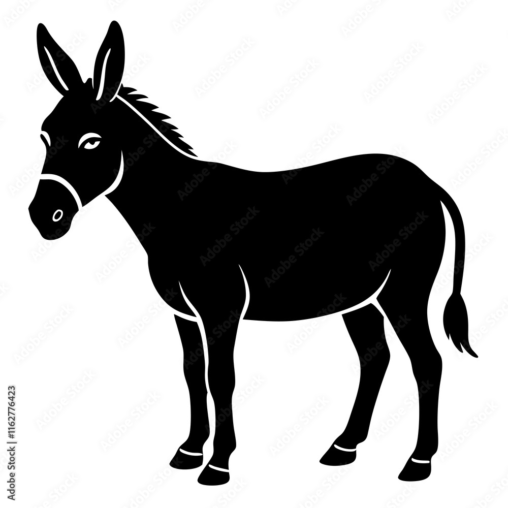 Donkey Silhouette vector silhouette Donkey Silhouette vector silhouette