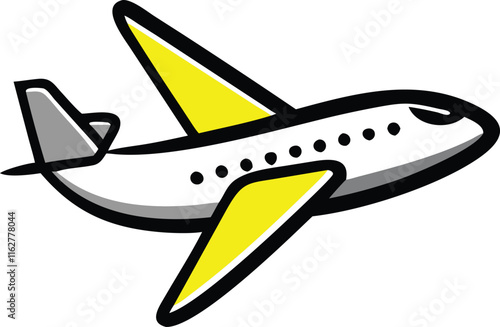plane silhouette on a white background, vector illustration, airplane vector, aero plane vector