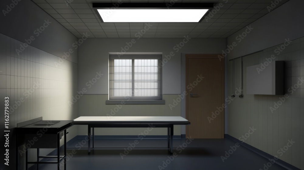 Fototapeta premium Modern High Contrast Room with Soft Lighting