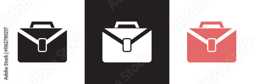 Briefcase icon. Vector illustration. isolated on white and black background. EPS 10 