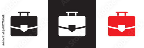 Briefcase icon. Vector illustration. isolated on white and black background. EPS 10 