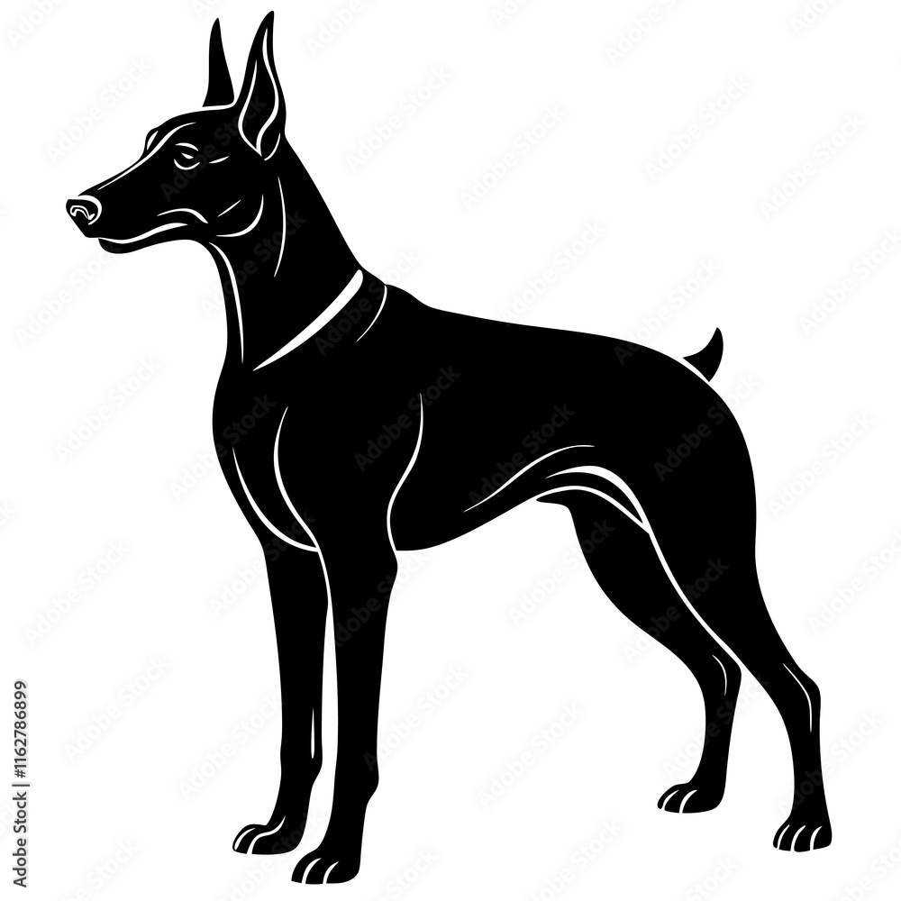 Doberman Silhouette vector silhouette Doberman Silhouette vector silhouette