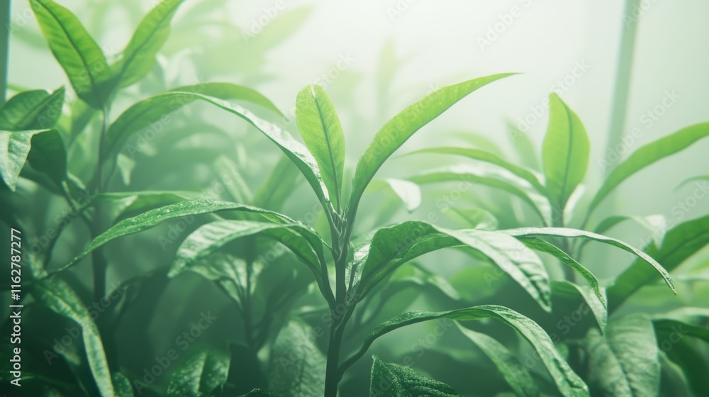 Fototapeta premium Fresh Green Crops in Soft Diffused Light