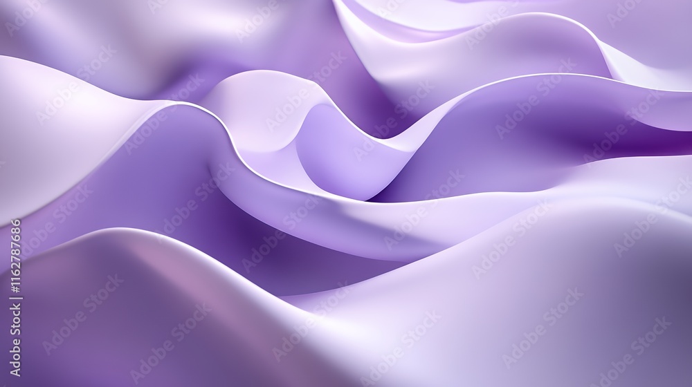 Fototapeta premium Abstract Lavender Waves Flowing Softly
