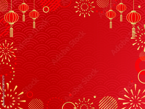2026年 春節 new year 新年 バナー 背景
