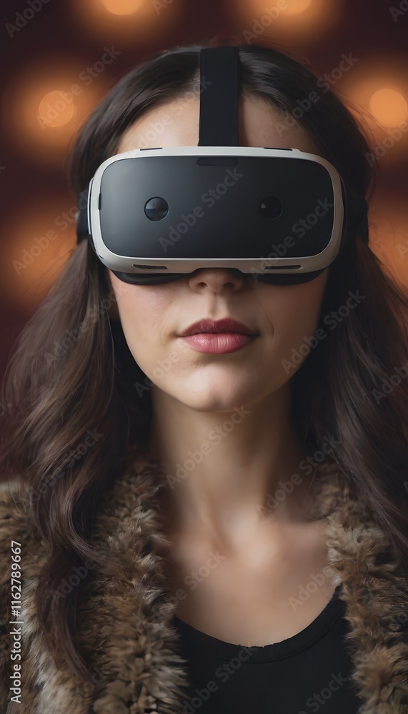 Virtual Reality Vision: Girl Immersed in a Digital World Virtual Reality Vision: Girl Immersed in a Digital World
