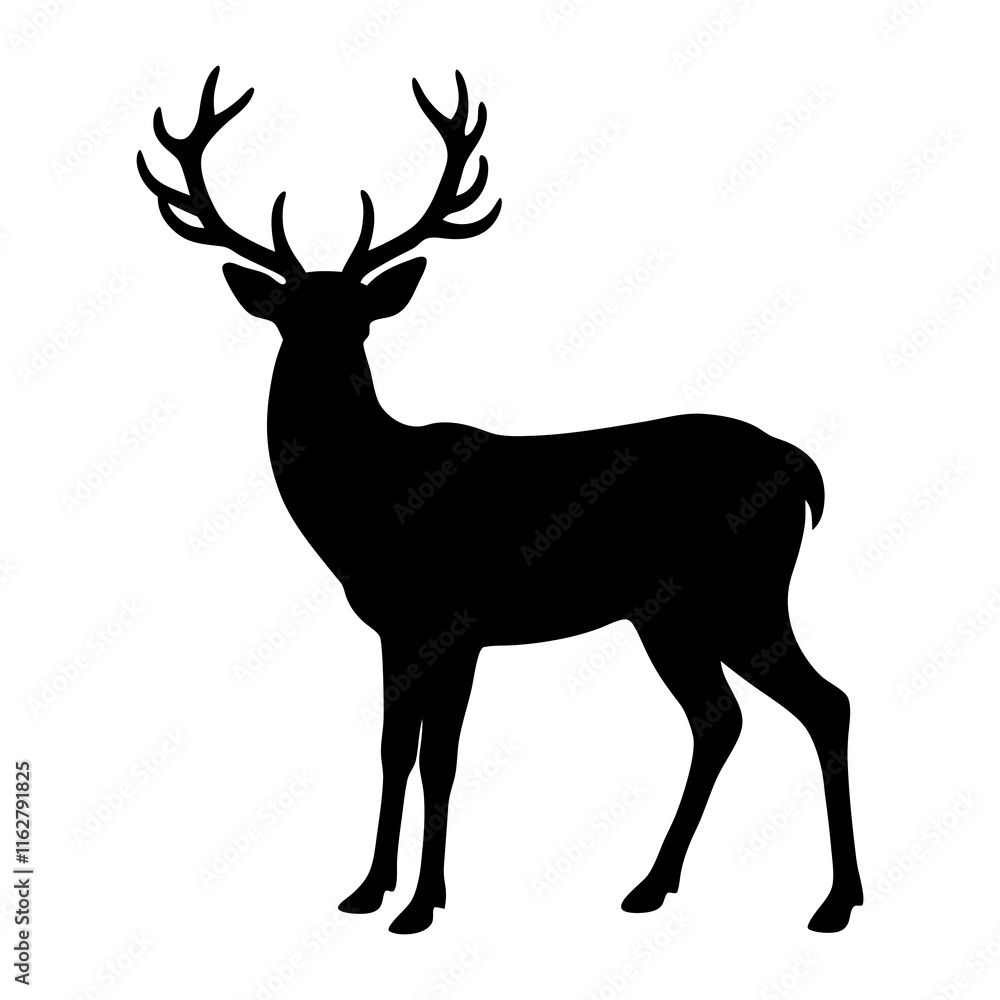 Fototapeta premium Deer Silhouette vector silhouette
