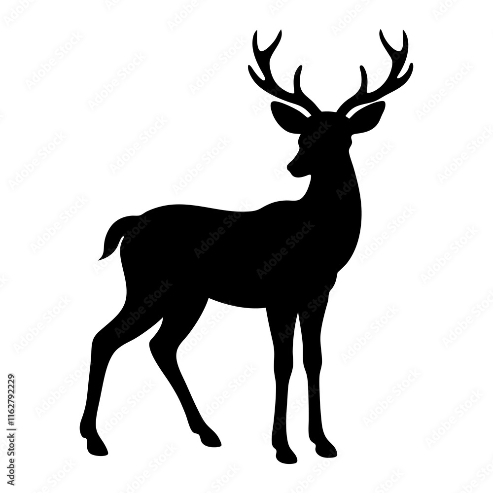 Obraz premium Deer Silhouette vector silhouette
