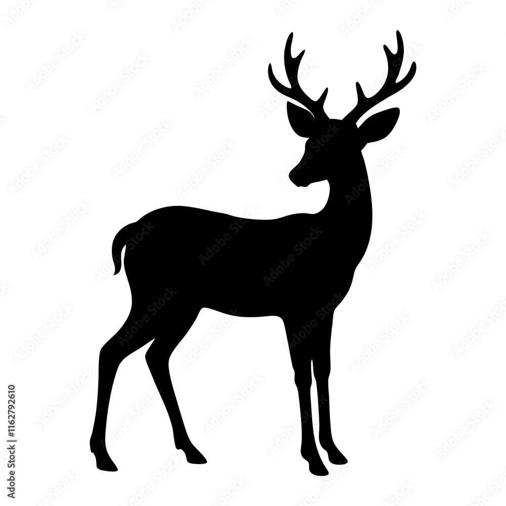 Fototapeta premium Deer Silhouette vector silhouette