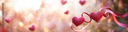  valentine day background with heart and bokeh effect