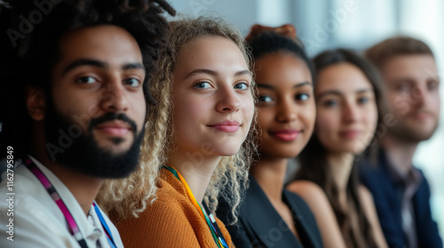 Diverse young activists engage in discussion at a global conference promoting social change and unity