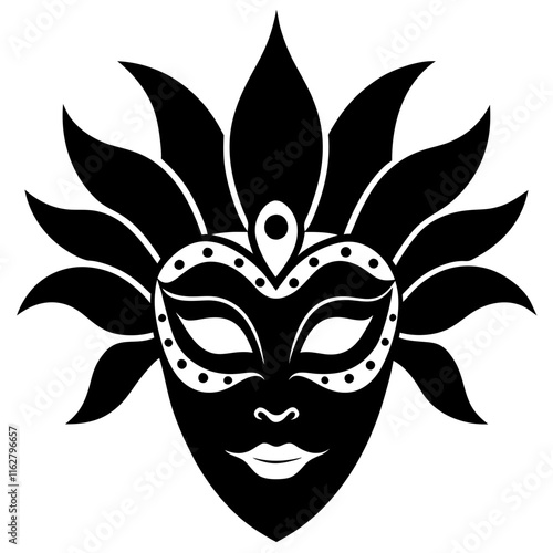 carnival mask vector illustration