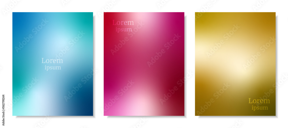 Fototapeta premium Set of Colorful Gradient Background for Menu, Poster, Banner, Card, Brochure and More