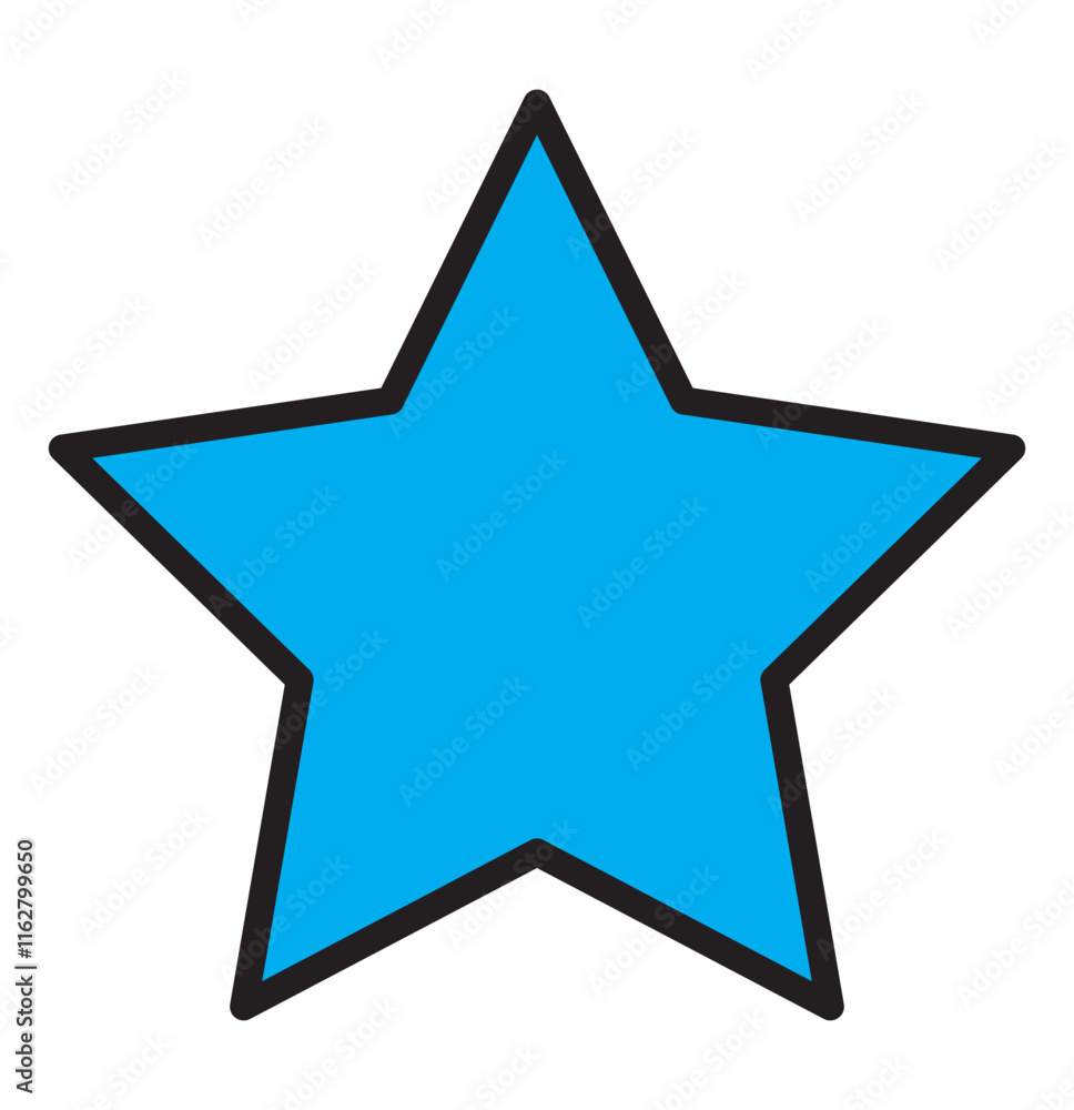 Star icon with rounded edges isolated Star icon with rounded edges isolated