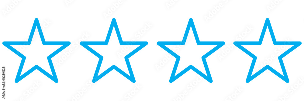 Four star rating. Product review flat icon for apps and websites. Four star rating. Product review flat icon for apps and websites.