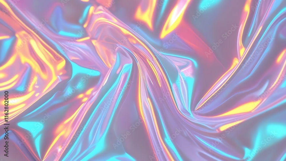 Fototapeta premium Abstract holographic background. Generative Ai.