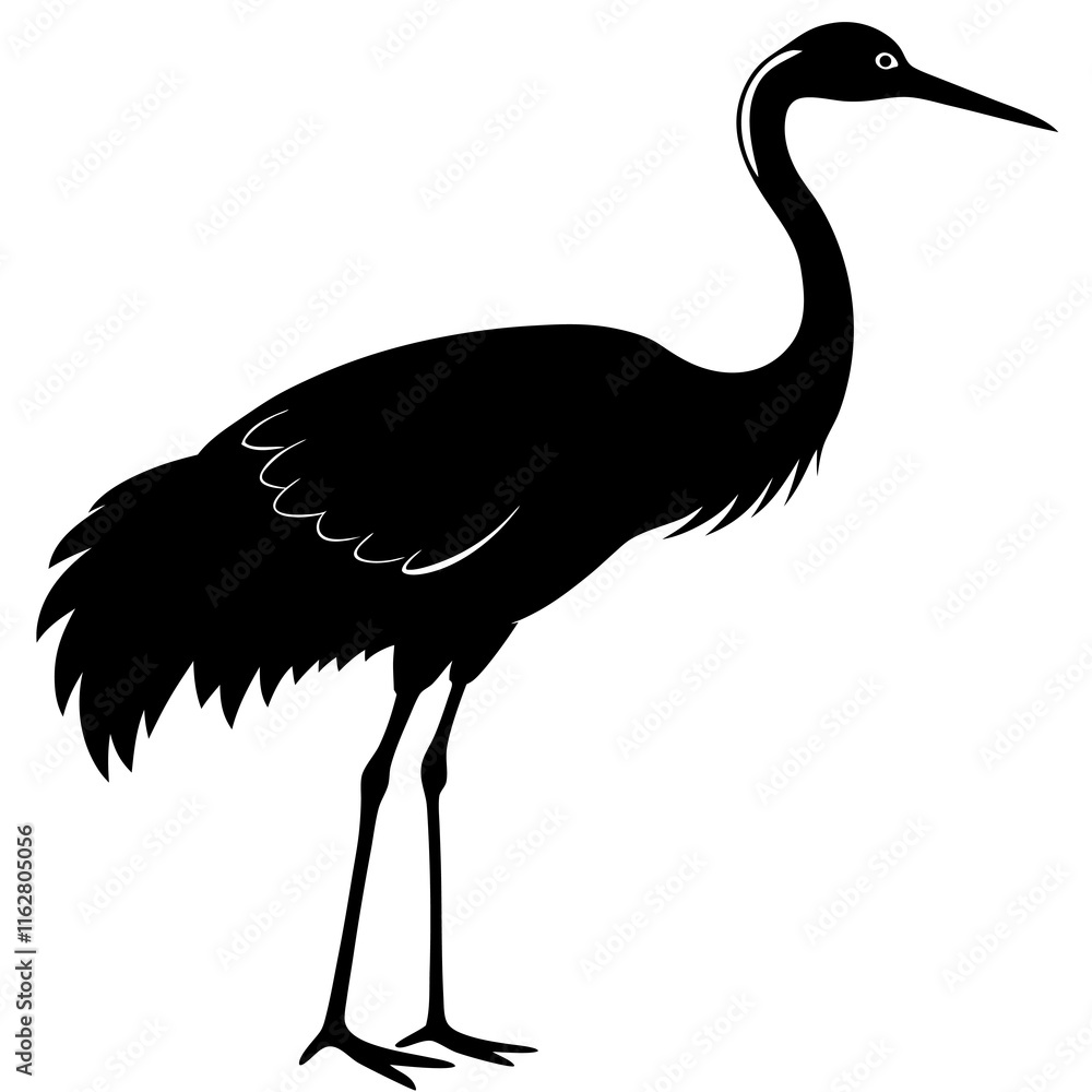 Fototapeta premium Crane Silhouette vector silhouette