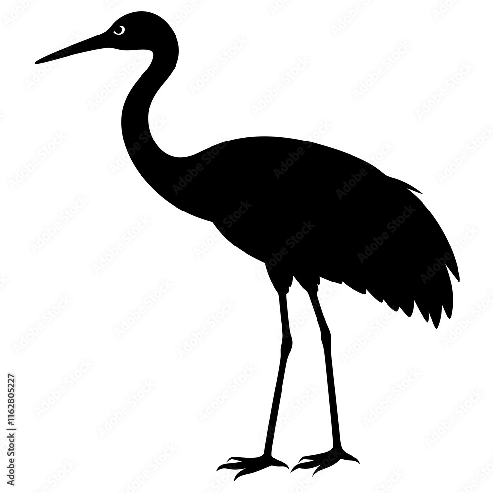 Obraz premium Crane Silhouette vector silhouette