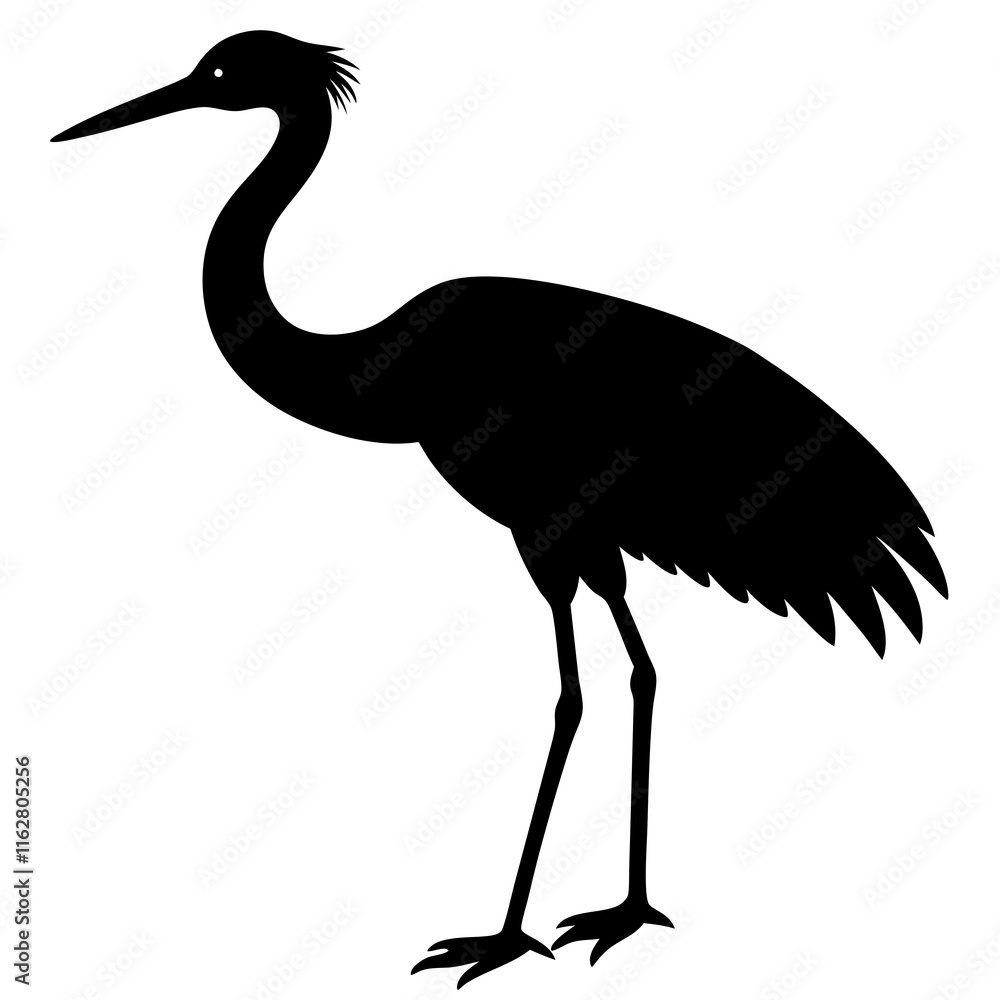 Fototapeta premium Crane Silhouette vector silhouette