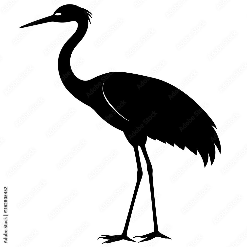 Obraz premium Crane Silhouette vector silhouette