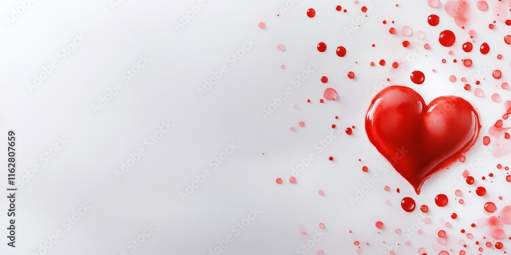 A vibrant red heart surrounded by splashes of color, symbolizing love, passion, and emotion in a dynamic and artistic way. A vibrant red heart surrounded by splashes of color, symbolizing love, passion, and emotion in a dynamic and artistic way.
