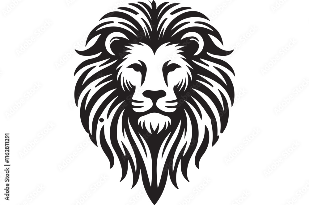 Lion head silhouette vector this is editable file Lion head silhouette vector this is editable file