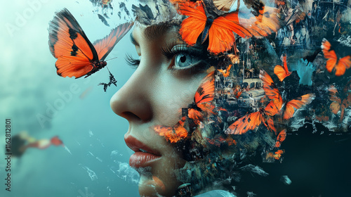 Exploring Digital Art and 3D Modeling for Collage Creation.