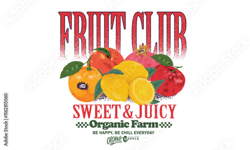 Apple fruit set. Fresh lemon fruit print. Nature fruit club print design. Apricot artwork for for t-shirt. Fresh pomegranate artwork. Organic farm poster design. Orange art. Summer food poster design.