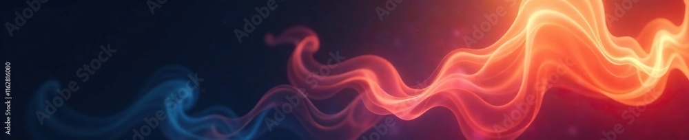 Obraz premium Swirling sunburst light smoke effect on a dark background, misty, light, background