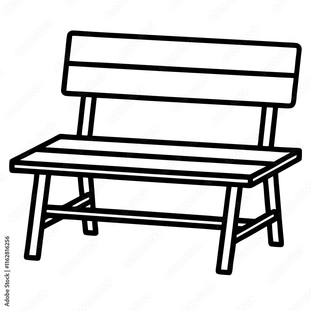 Monochrome Classroom Bench Vector Illustration Monochrome Classroom Bench Vector Illustration