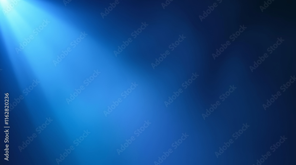 Obraz premium Light beam illuminating blue background creating gradient effect