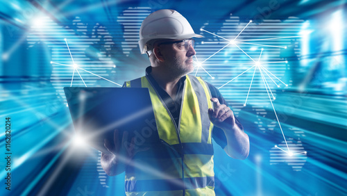 Man logistics specialist. W...