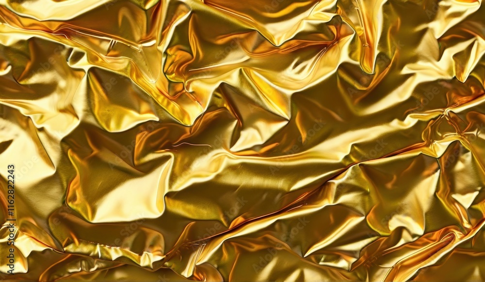 A mesmerizing abstract background of crumpled gold foil, shimmering with light and casting dramatic shadows. A mesmerizing abstract background of crumpled gold foil, shimmering with light and casting dramatic shadows.