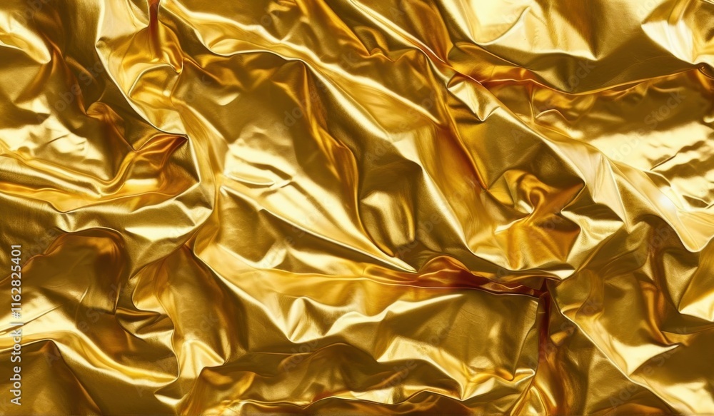 A mesmerizing abstract background of crumpled gold foil, shimmering with light and casting dramatic shadows. A mesmerizing abstract background of crumpled gold foil, shimmering with light and casting dramatic shadows.