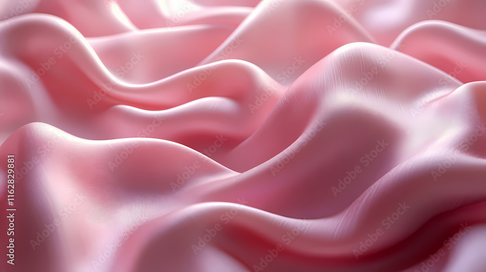 Obraz premium Blush Pink Silk Fabric Flowing with Soft Folds and Natural Lighting