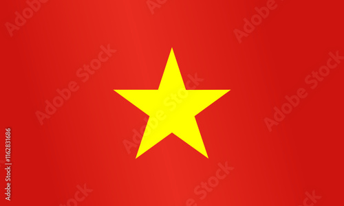 Vietnam flag vector. Yellow star on red background