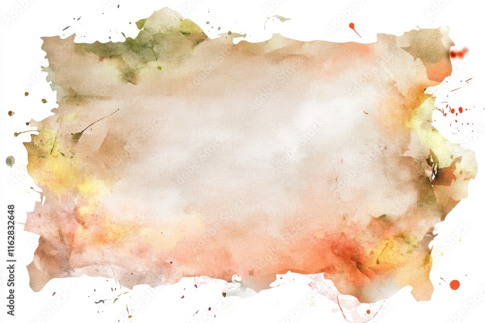 Fototapeta premium A soft and serene watercolor painting on a white background, perfect for designs or illustrations