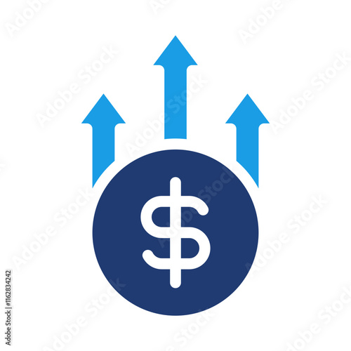 Growth Blue Color Icon