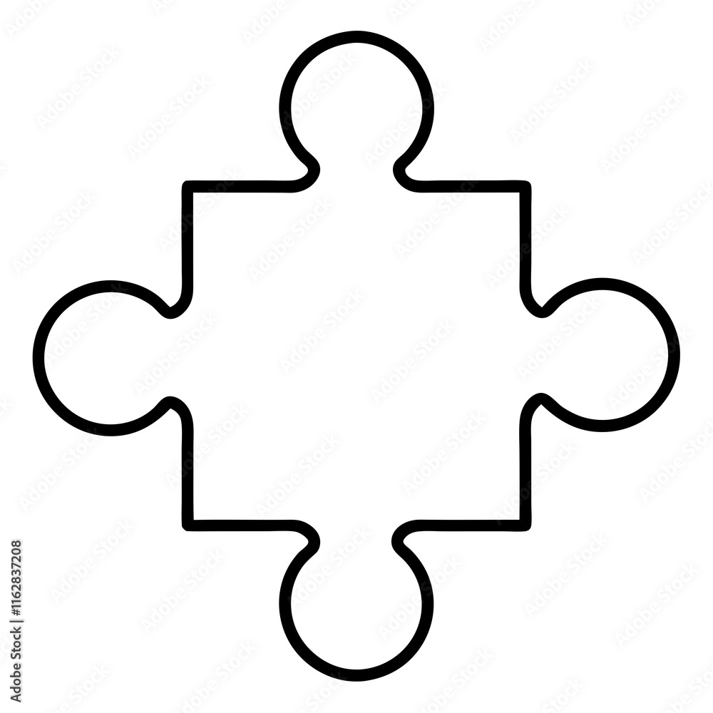 Seamless Puzzle Line Art A Vector Design Study Seamless Puzzle Line Art A Vector Design Study