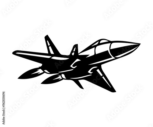 jet fighter aircraft vector.