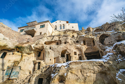 The scenic views of Mustafapaşa old town, which had a large Greek community and was known as Sinasos at 19th-century, Kayseri, Turkey. photo