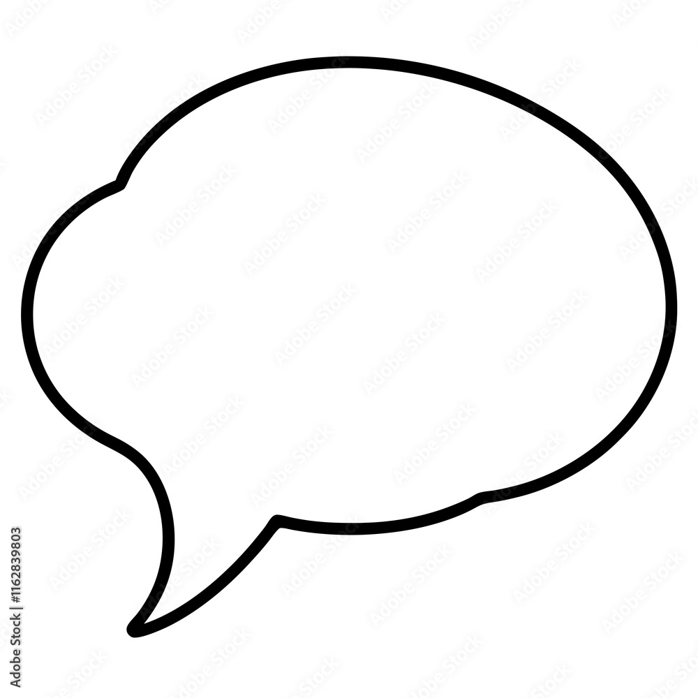 Simple Vector Speech Bubbles with Clean Lines Simple Vector Speech Bubbles with Clean Lines