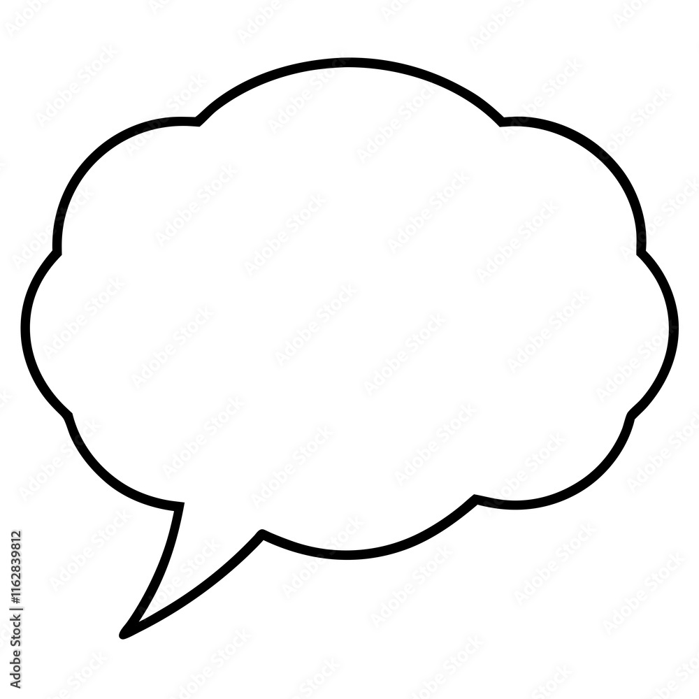 Simple Vector Speech Bubbles with Clean Lines Simple Vector Speech Bubbles with Clean Lines