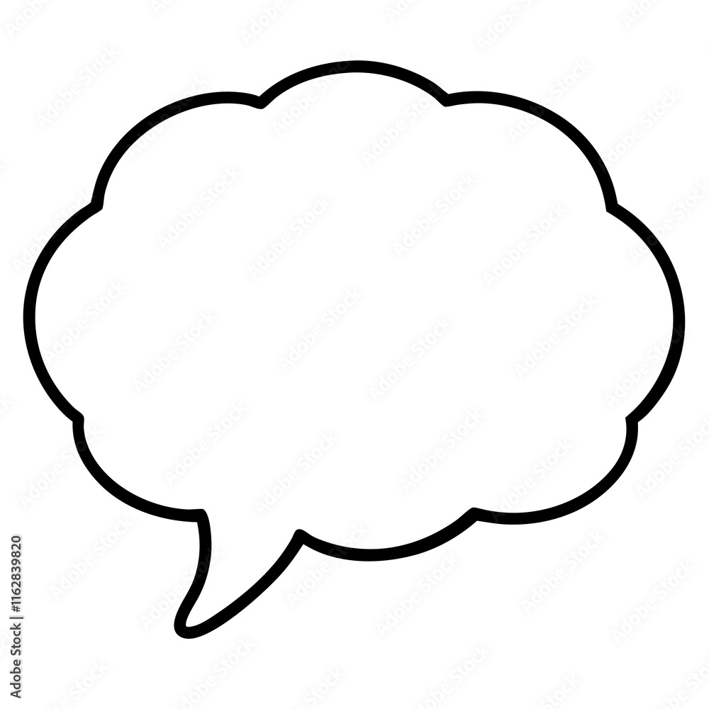 Simple Vector Speech Bubbles with Clean Lines Simple Vector Speech Bubbles with Clean Lines