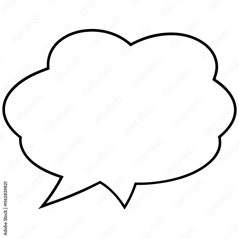 Simple Vector Speech Bubbles with Clean Lines Simple Vector Speech Bubbles with Clean Lines