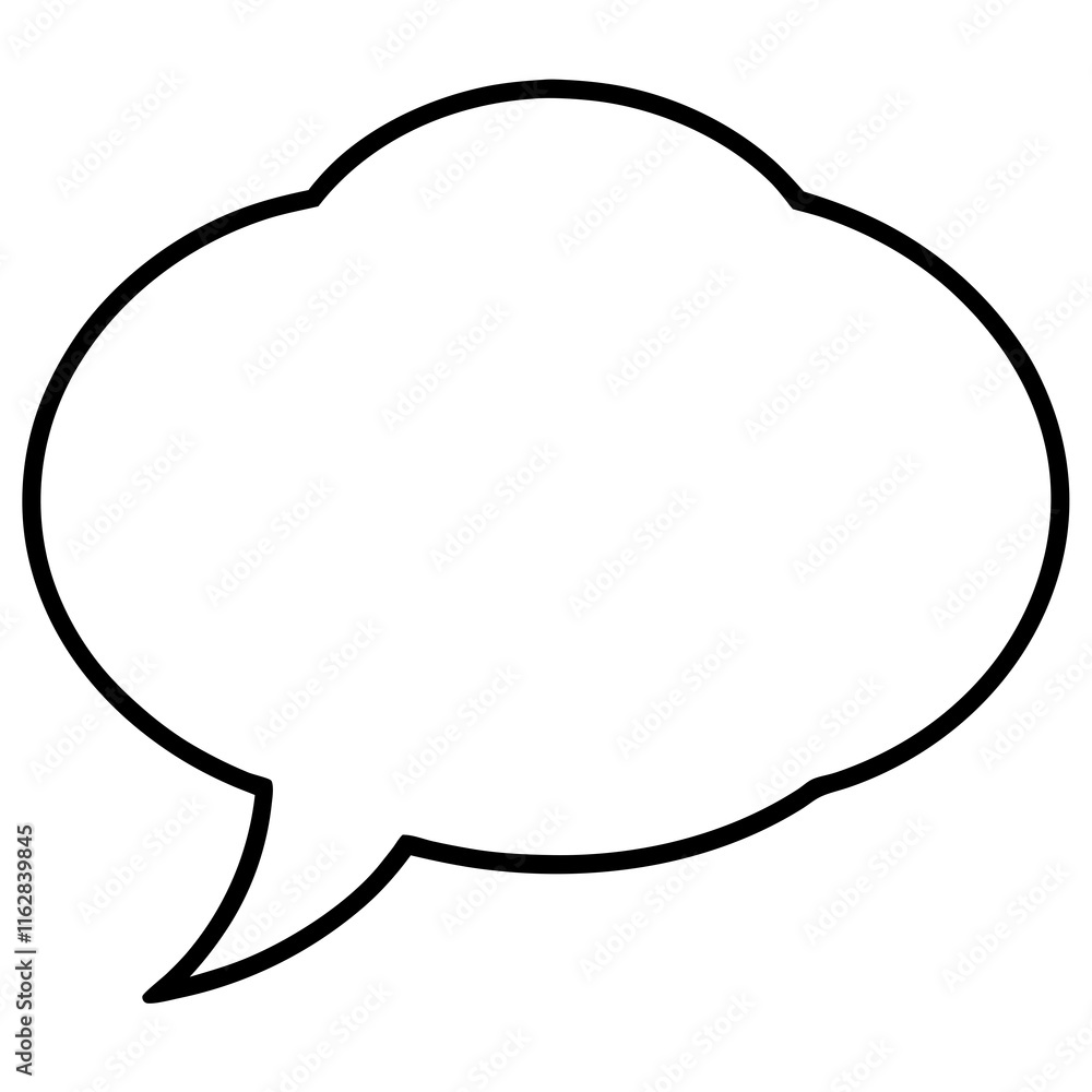 Simple Vector Speech Bubbles with Clean Lines Simple Vector Speech Bubbles with Clean Lines
