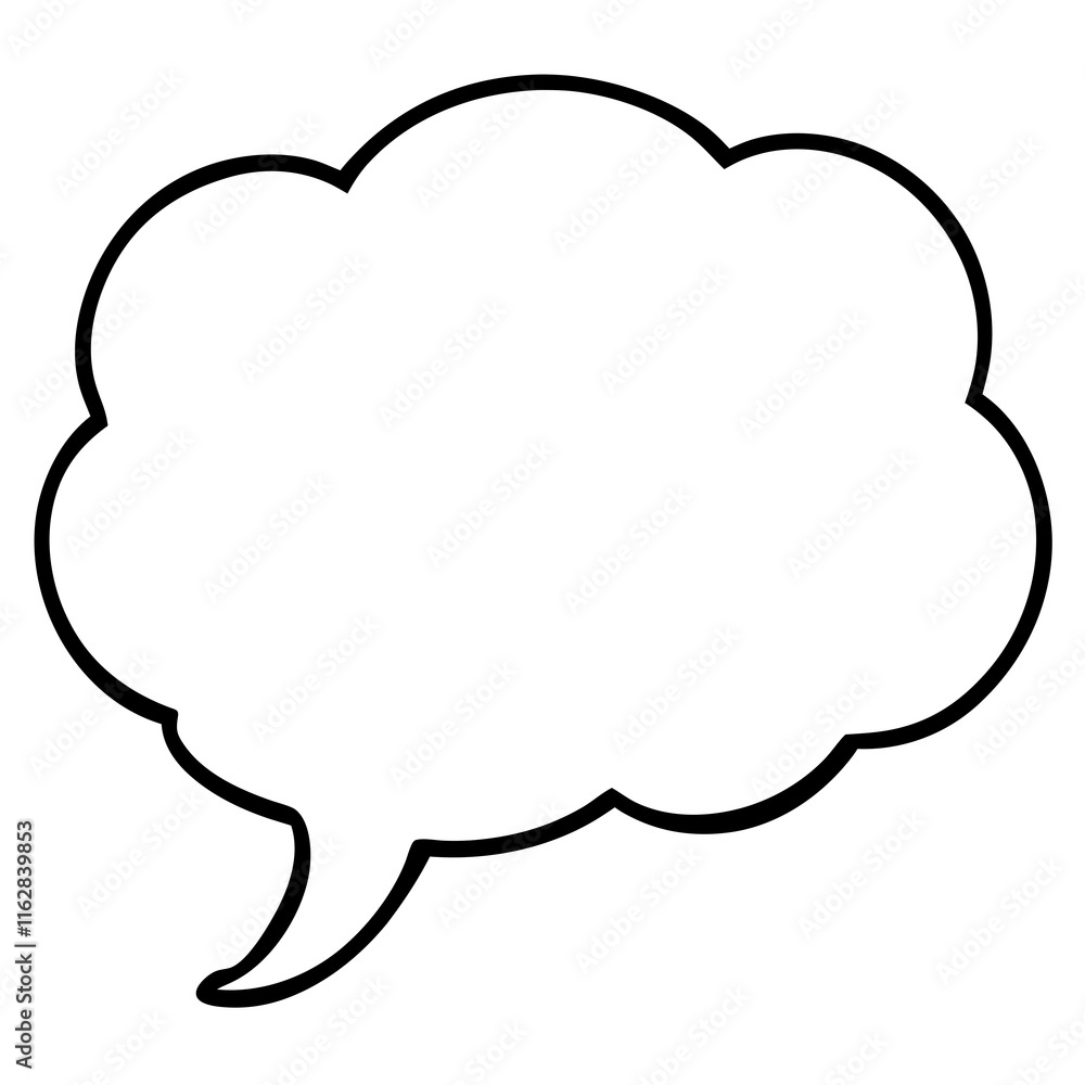 Simple Vector Speech Bubbles with Clean Lines Simple Vector Speech Bubbles with Clean Lines