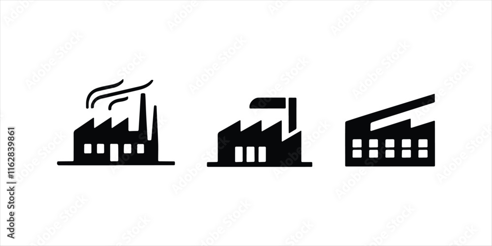 Fototapeta premium Industry set illustration on white background. industry vector icon.