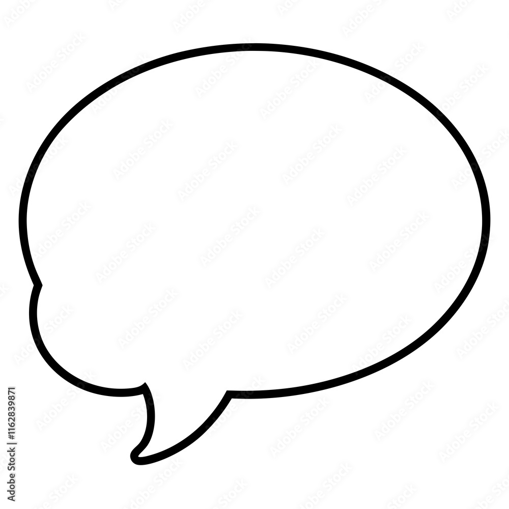 Simple Vector Speech Bubbles with Clean Lines Simple Vector Speech Bubbles with Clean Lines