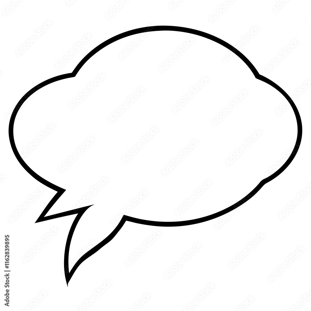 Simple Vector Speech Bubbles with Clean Lines Simple Vector Speech Bubbles with Clean Lines